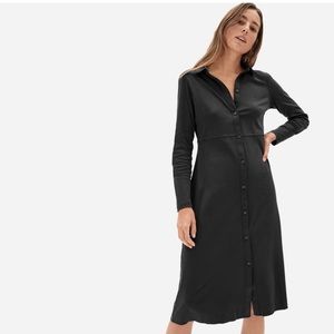 Everlane Luxe Cotton Midi Shirt Button Up Dress / XL